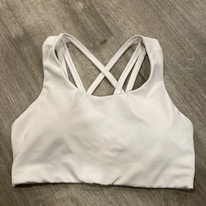 Senita Athletics White Strappy Sports Bra